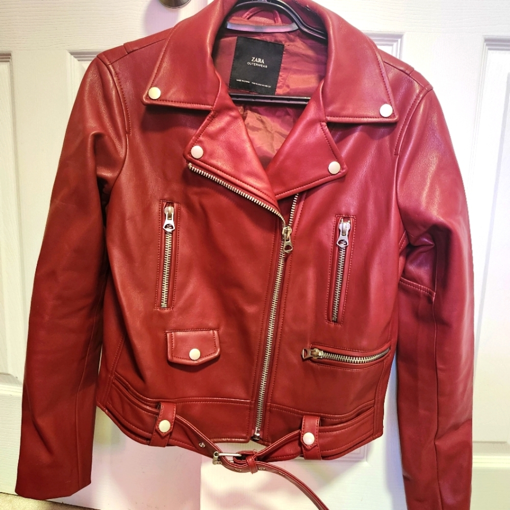Zara faux leather Moto jacket